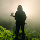 A man wielding an axe in Neon’s In the Earth.